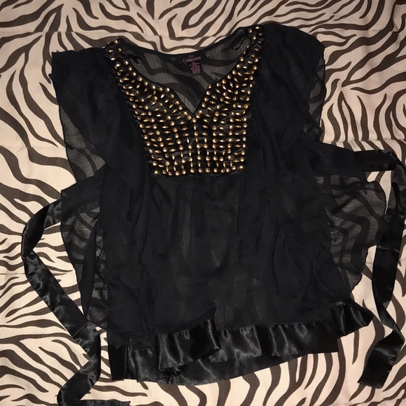 Embellished blouse with silk details - Picture 1 of 4